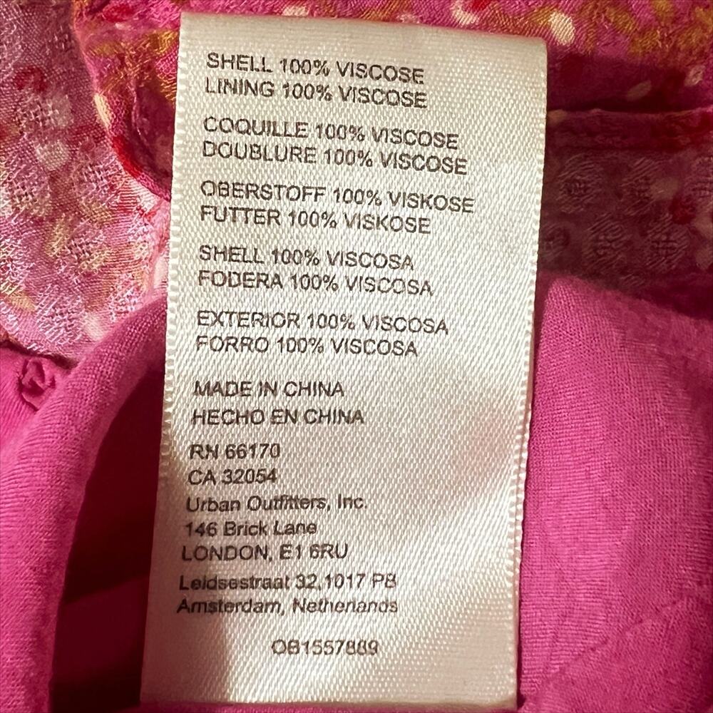 Free People Florence Mini Dress in Pink Floral Combo Size Large - Picture 7 of 9